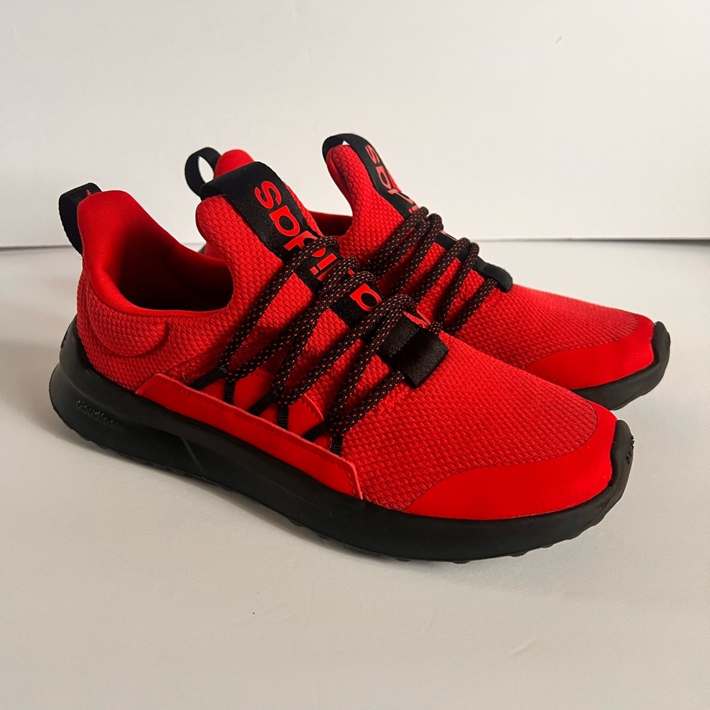 Adidas Lite Racer Adapt 5.0 K Shoes, Red, Size 5